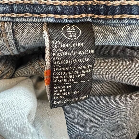 BUFFALO Slim Straight Stretch Bleach Wash Mid Rise Casual Denim Jean 32 - Picture 11 of 11